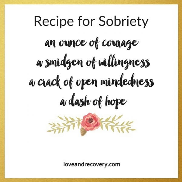 Recipe for sobriety