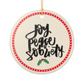 Personalized Sobriety Christmas Ornament – Joy, Peace & Sobriety