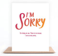 I'm Sorry Card
