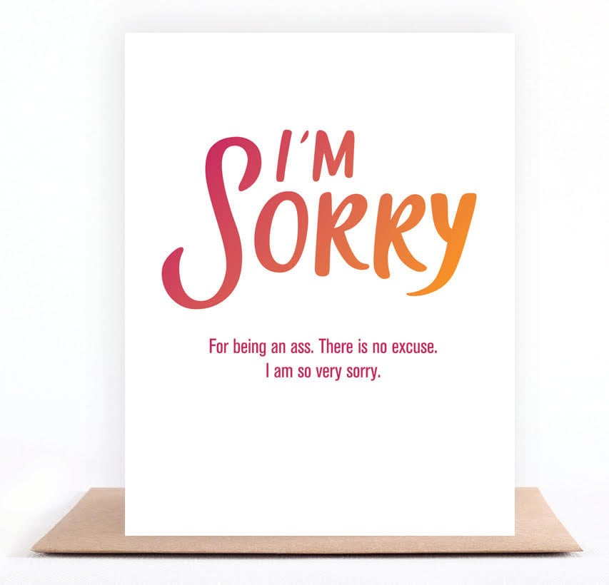 I'm Sorry Card