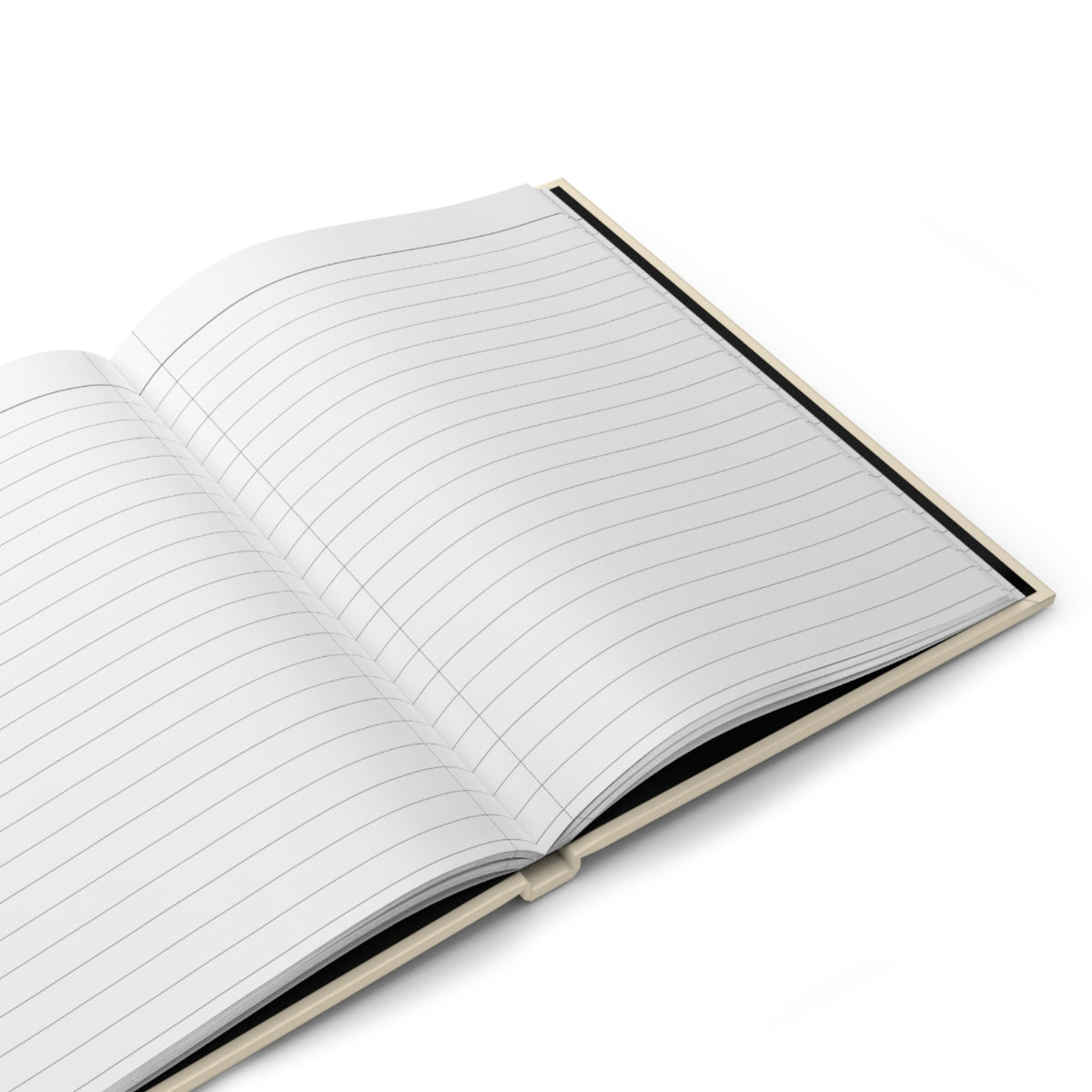 Close-up of the blank lined interior pages inside the Peace, Joy & Sobriety sobriety journal