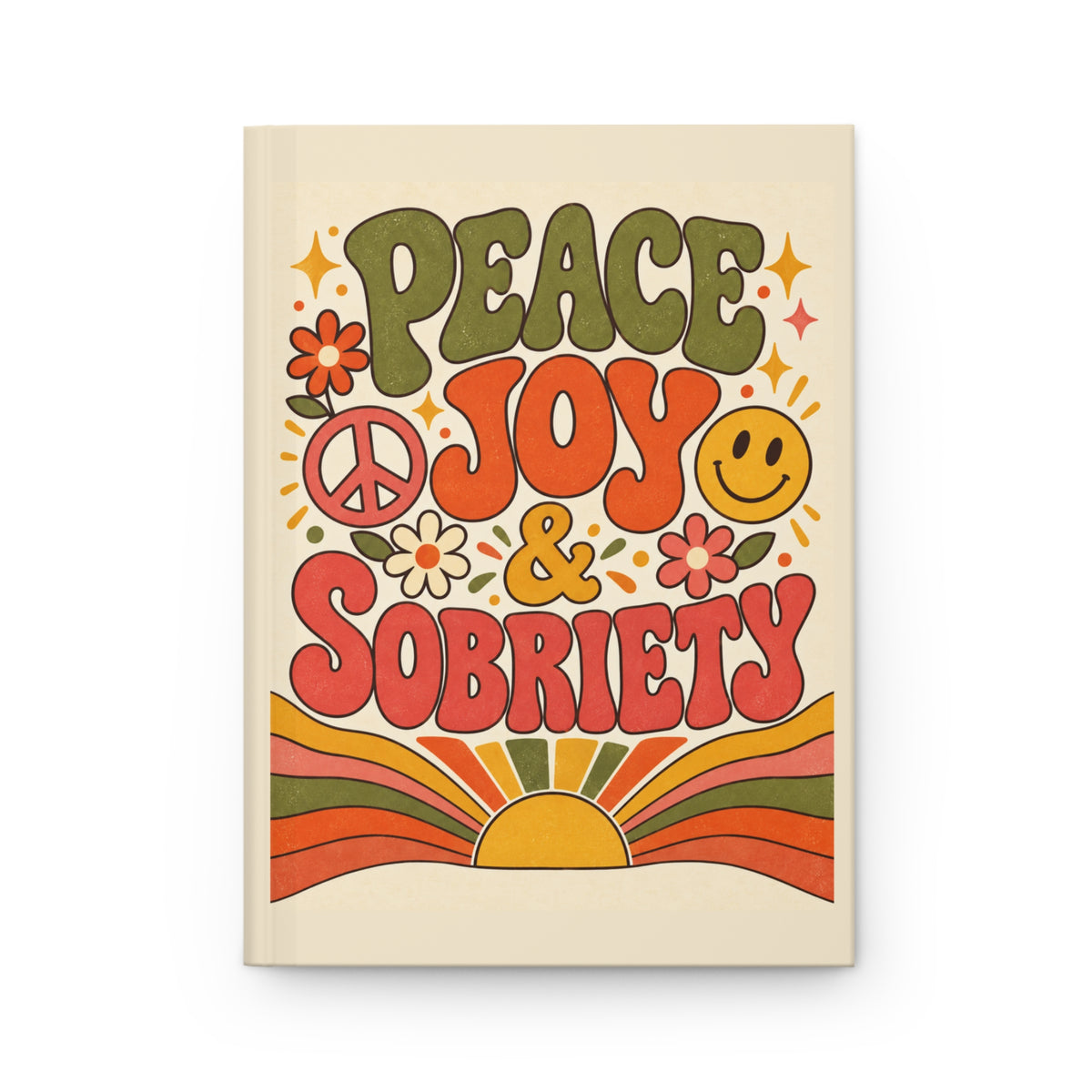 Personalized sobriety journal styled on a table with coffee and a "You Got This" print, recovery gift idea