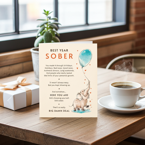 Best Year Sober Card