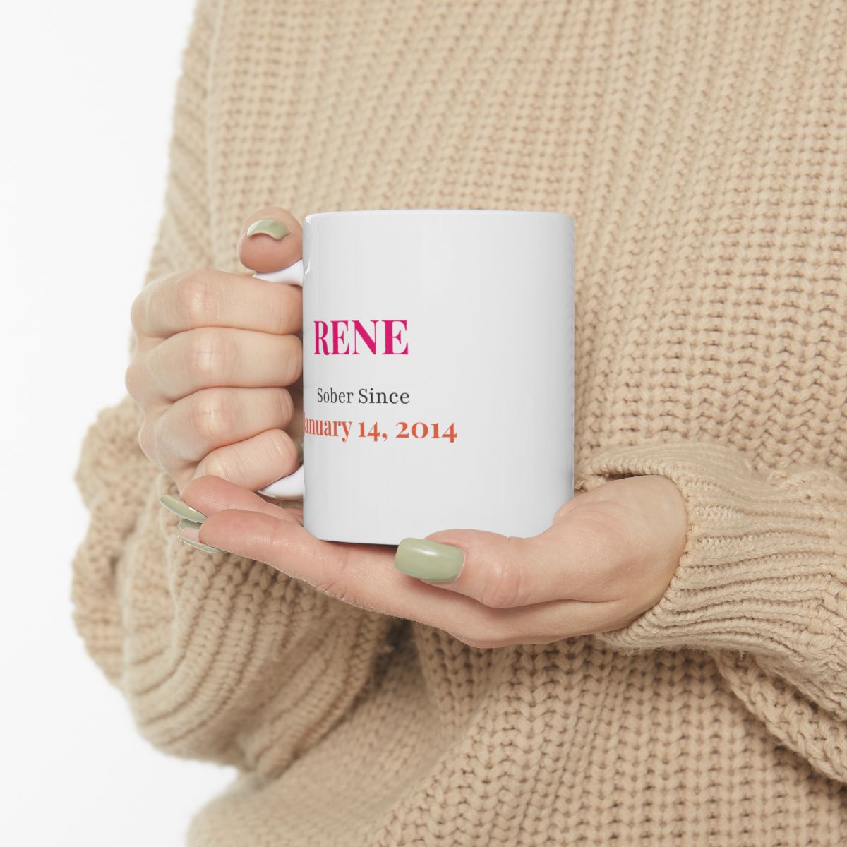 Personalized On This Day You Got Sober Sobriety Poem Mug