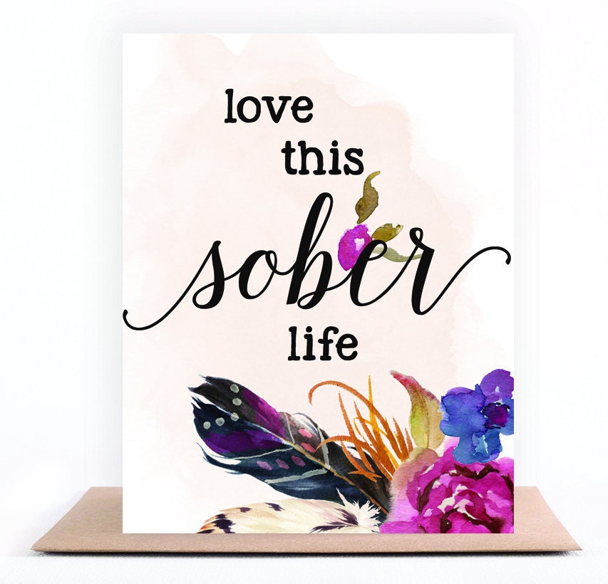 Love This Sober Life Card