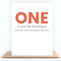 One Year Sober Card