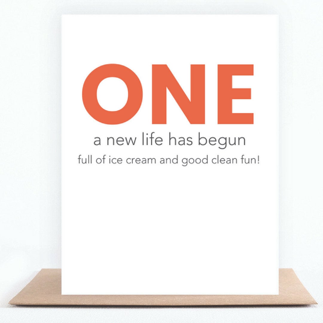 One Year Sober Card